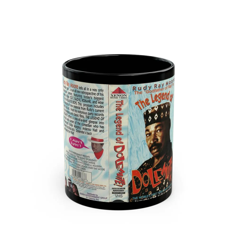 THE LEGEND OF DOLEMITE (VHS COVER) - Black Coffee Mug-11oz-Go Mug Yourself