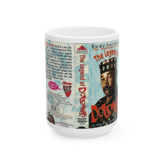 THE LEGEND OF DOLEMITE (VHS COVER) - White Coffee Mug 15oz - Go Mug Yourself