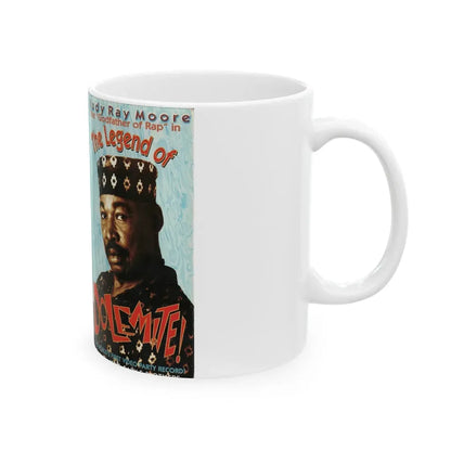 THE LEGEND OF DOLEMITE (VHS COVER) - White Coffee Mug - Go Mug Yourself