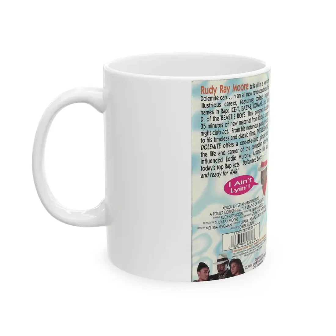 THE LEGEND OF DOLEMITE (VHS COVER) - White Coffee Mug - Go Mug Yourself