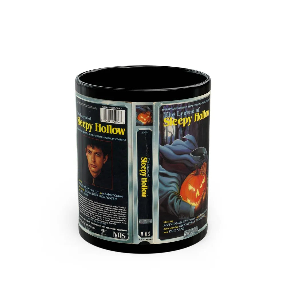 THE LEGEND OF SLEEPY HOLLOW (VHS COVER) - Black Coffee Mug-11oz-Go Mug Yourself