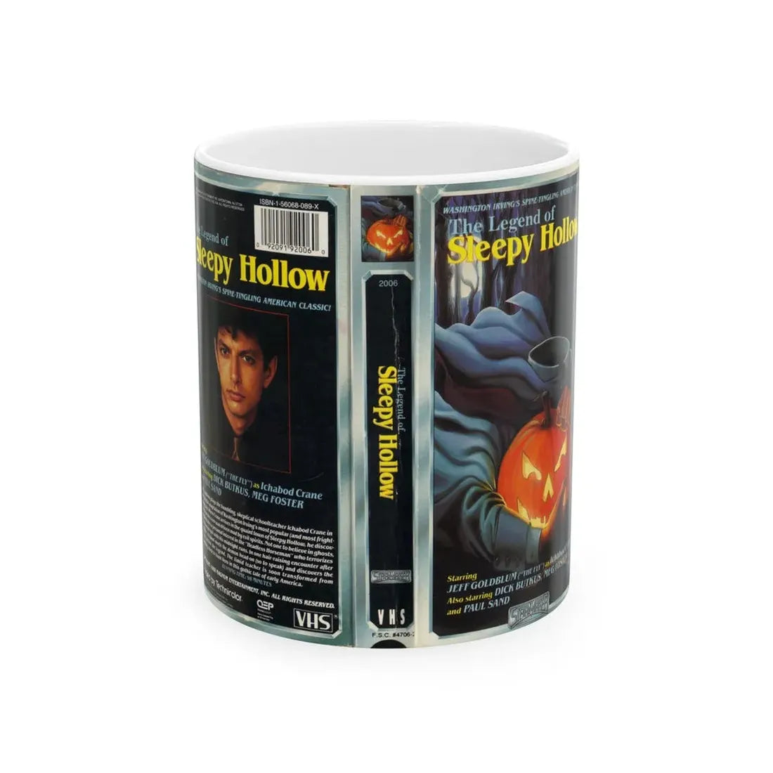 THE LEGEND OF SLEEPY HOLLOW (VHS COVER) - White Coffee Mug 11oz - Go Mug Yourself