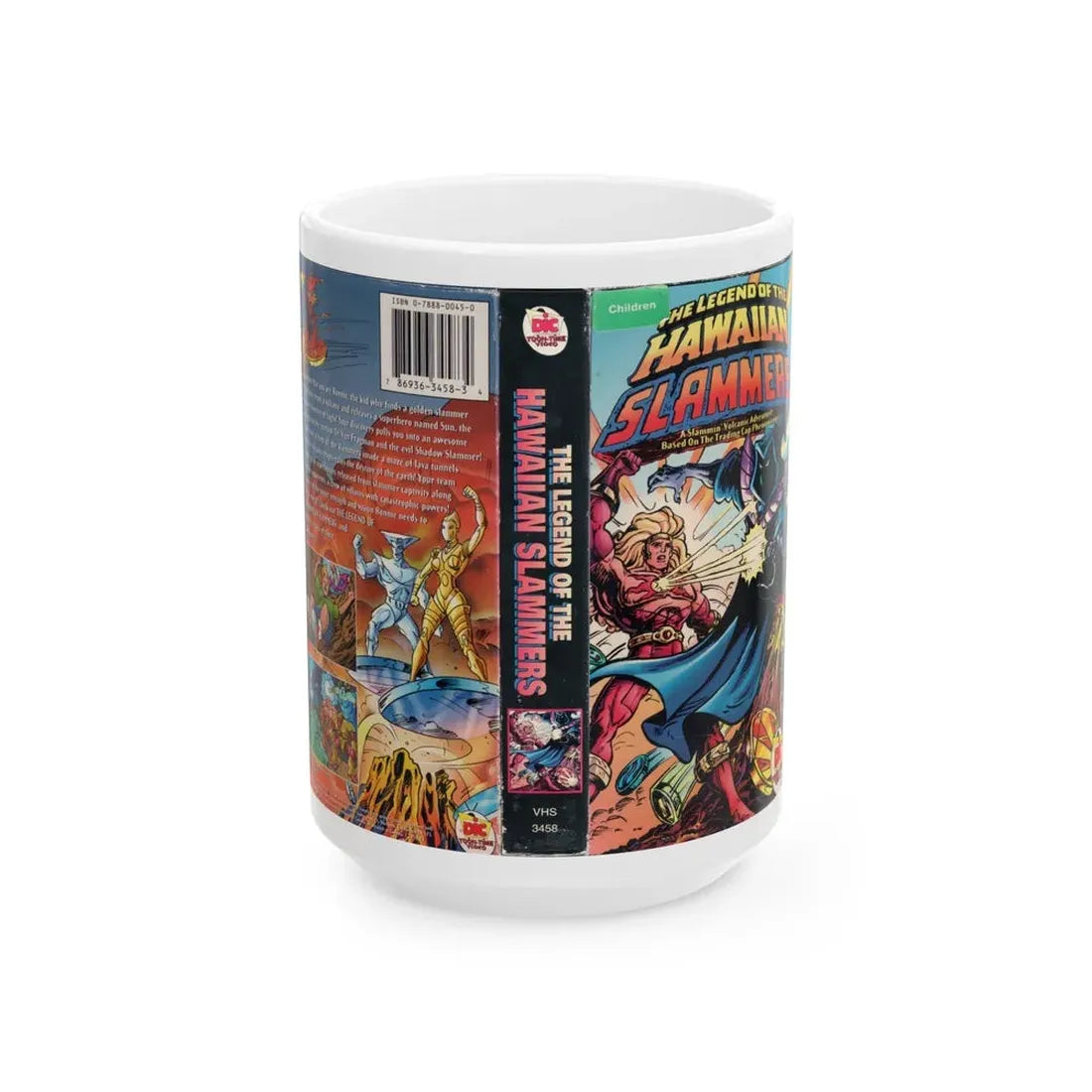 THE LEGEND OF THE HAWAIIAN SLAMMERS (VHS COVER) - White Coffee Mug 15oz - Go Mug Yourself