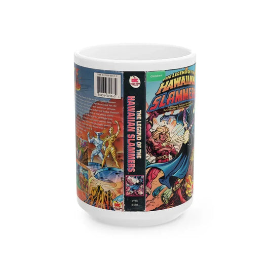 THE LEGEND OF THE HAWAIIAN SLAMMERS (VHS COVER) - White Coffee Mug 15oz - Go Mug Yourself