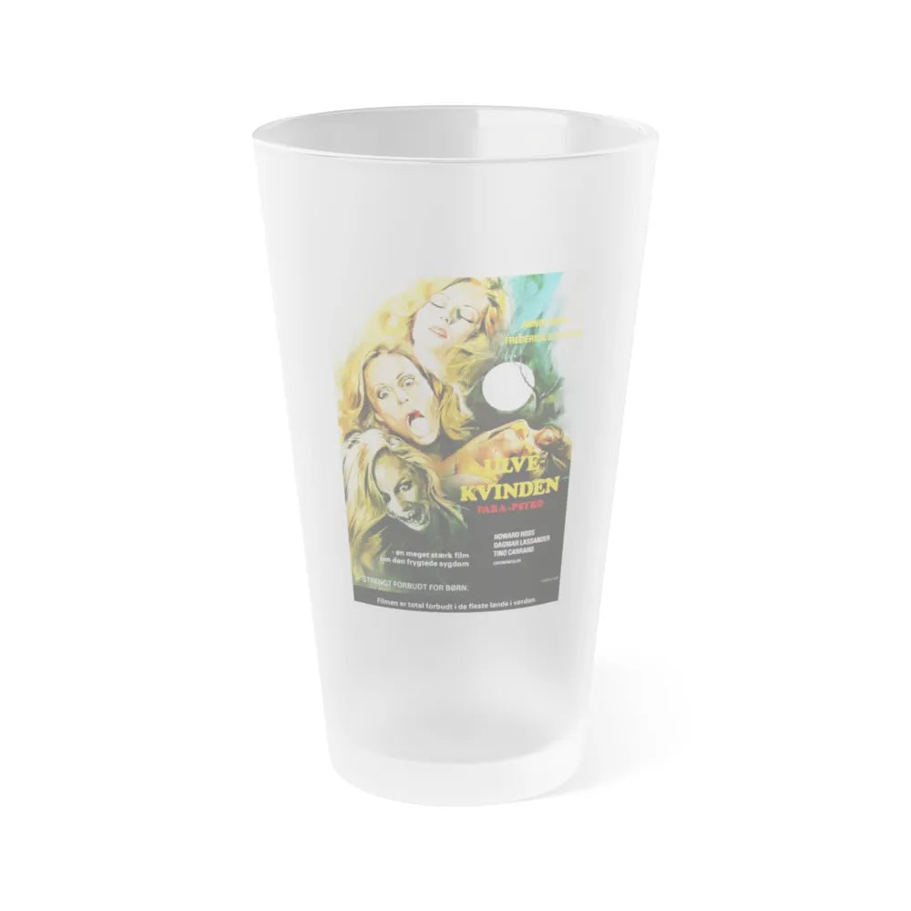 THE LEGEND OF THE WOLF WOMAN (DANISH) 1976 Movie Poster - Frosted Pint Glass 16oz-16oz-Frosted-Go Mug Yourself