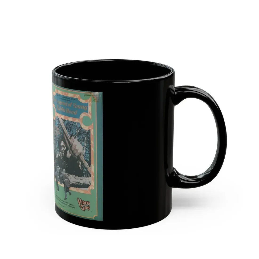 THE LEGEND OF YOUNG ROBIN HOOD (VHS COVER) - Black Coffee Mug - Go Mug Yourself