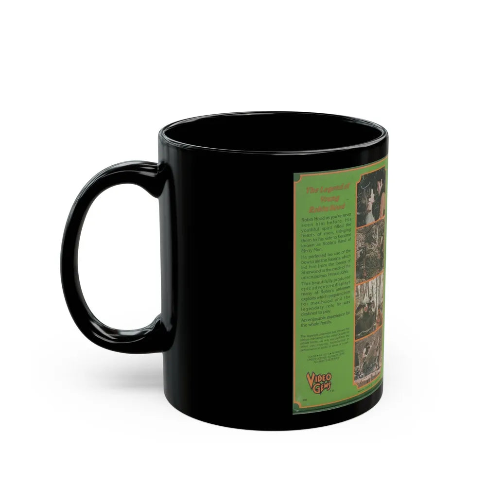 THE LEGEND OF YOUNG ROBIN HOOD (VHS COVER) - Black Coffee Mug-Go Mug Yourself