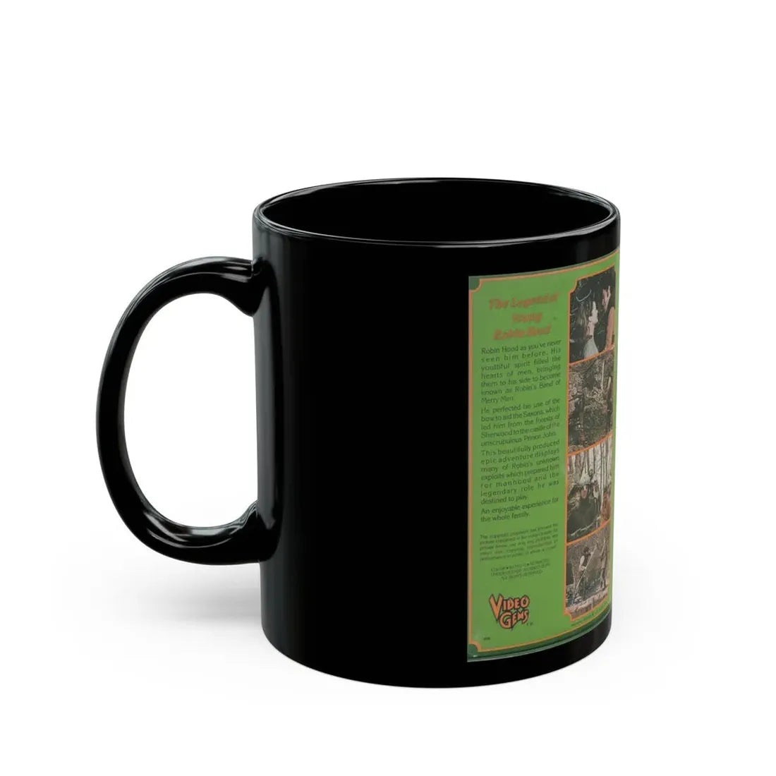 THE LEGEND OF YOUNG ROBIN HOOD (VHS COVER) - Black Coffee Mug - Go Mug Yourself
