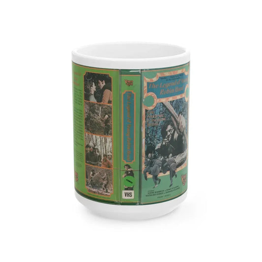 THE LEGEND OF YOUNG ROBIN HOOD (VHS COVER) - White Coffee Mug 15oz - Go Mug Yourself
