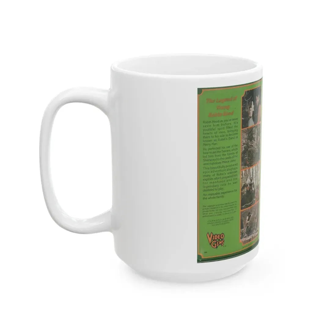 THE LEGEND OF YOUNG ROBIN HOOD (VHS COVER) - White Coffee Mug - Go Mug Yourself