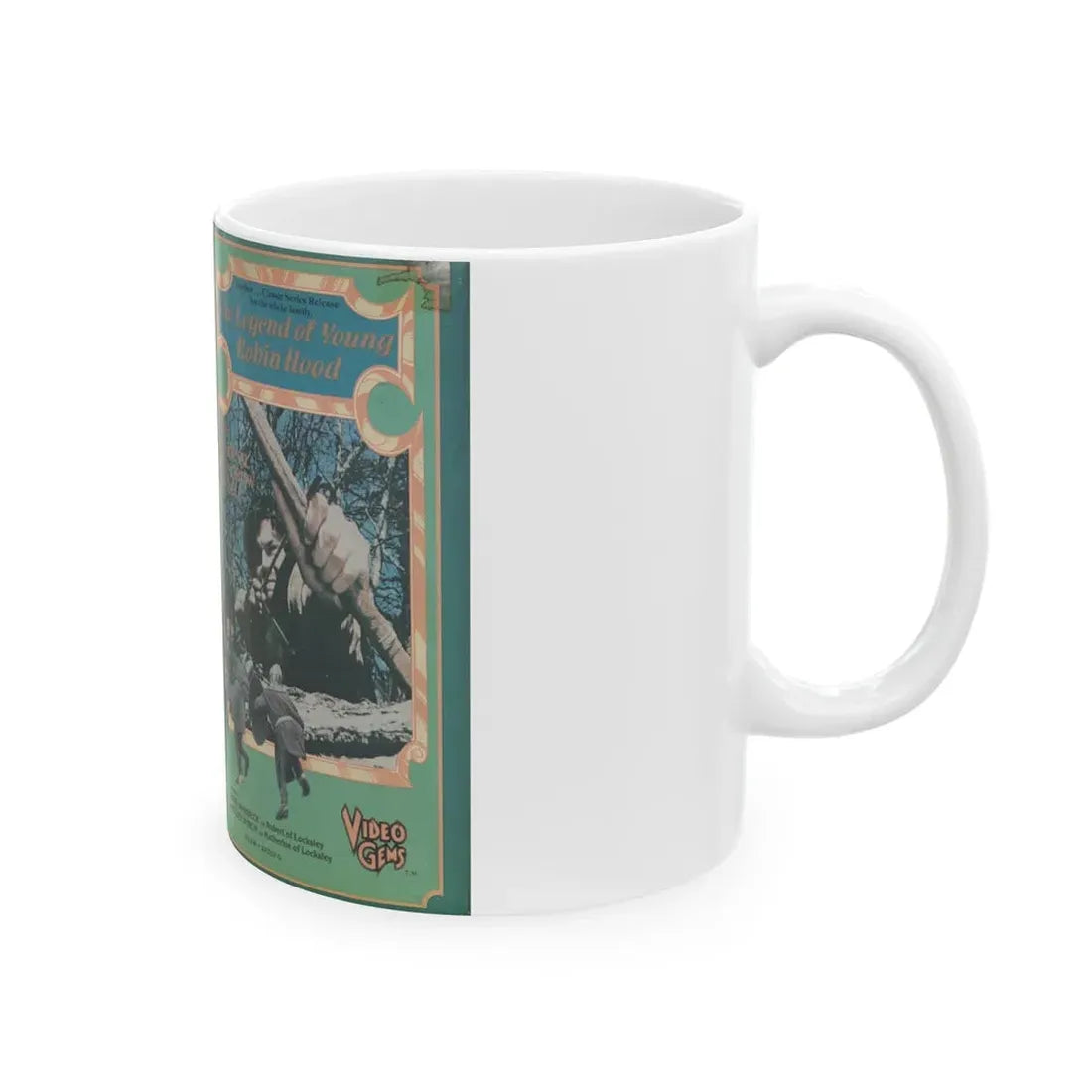 THE LEGEND OF YOUNG ROBIN HOOD (VHS COVER) - White Coffee Mug - Go Mug Yourself