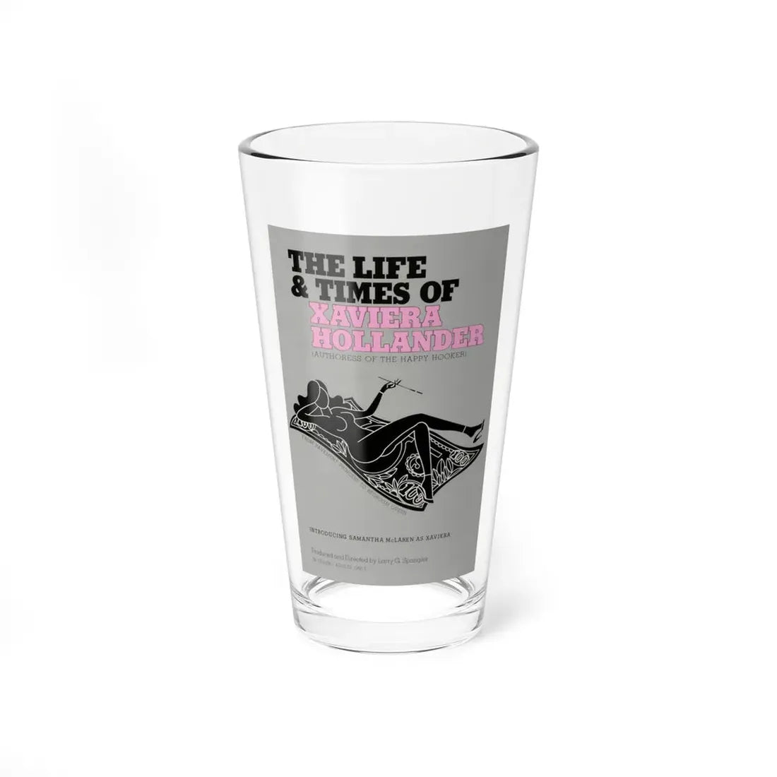 THE LIFE AND TIMES OF XAVIERA HOLLANDER 1974 Movie Poster - Pint Glass 16oz 16oz - Go Mug Yourself