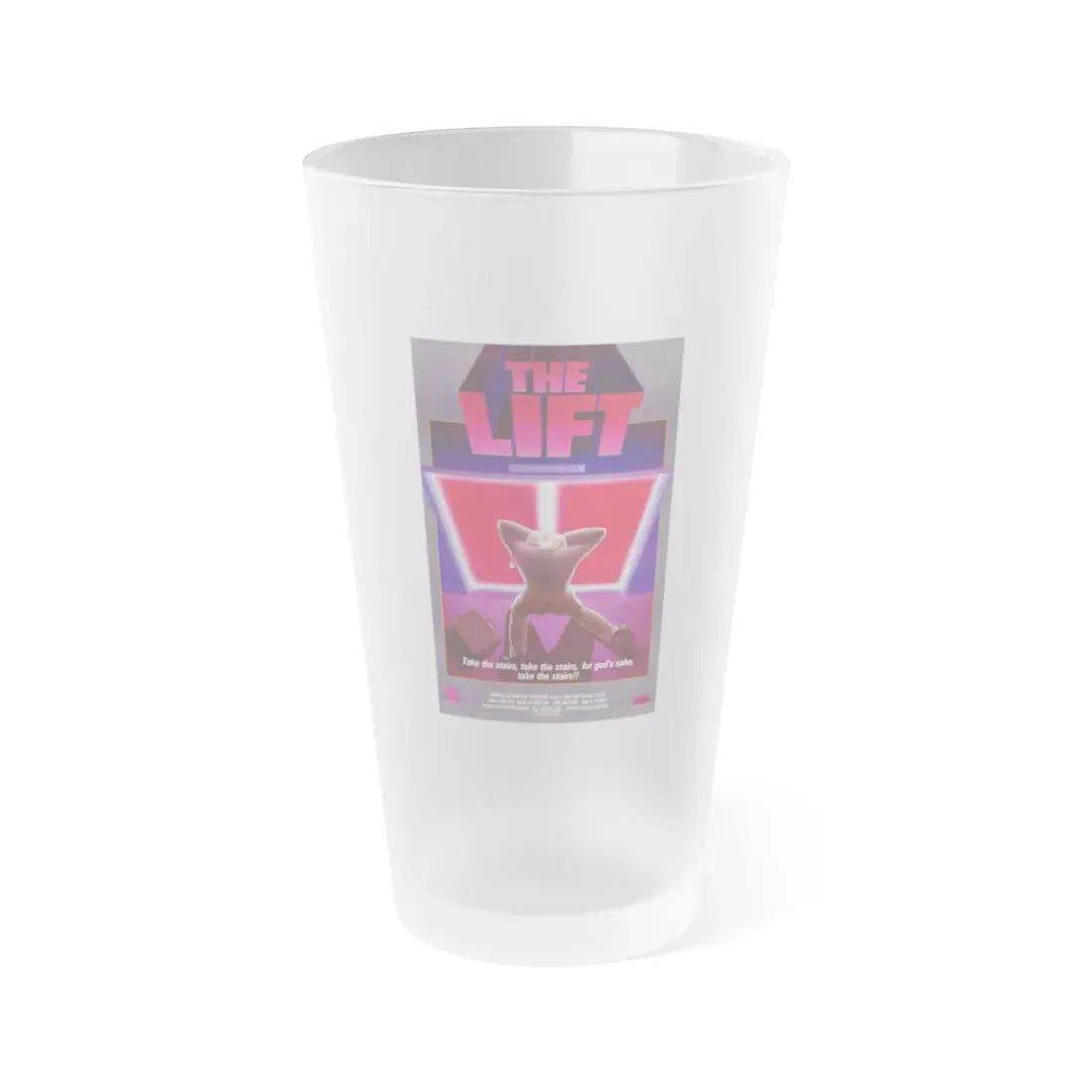 THE LIFT 1983 Movie Poster - Frosted Pint Glass 16oz 16oz Frosted - Go Mug Yourself