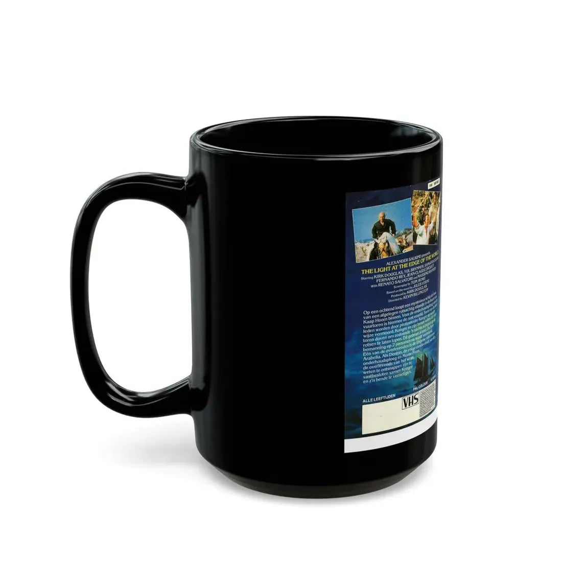 THE LIGHT AT THE EDGE OF THE WORLD (VHS COVER) - Black Coffee Mug - Go Mug Yourself