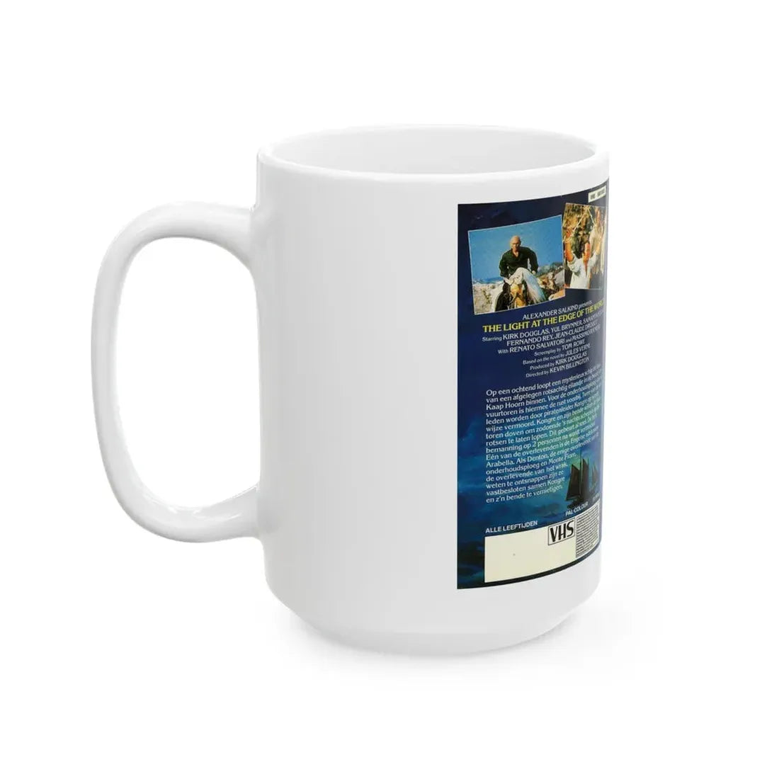 THE LIGHT AT THE EDGE OF THE WORLD (VHS COVER) - White Coffee Mug - Go Mug Yourself