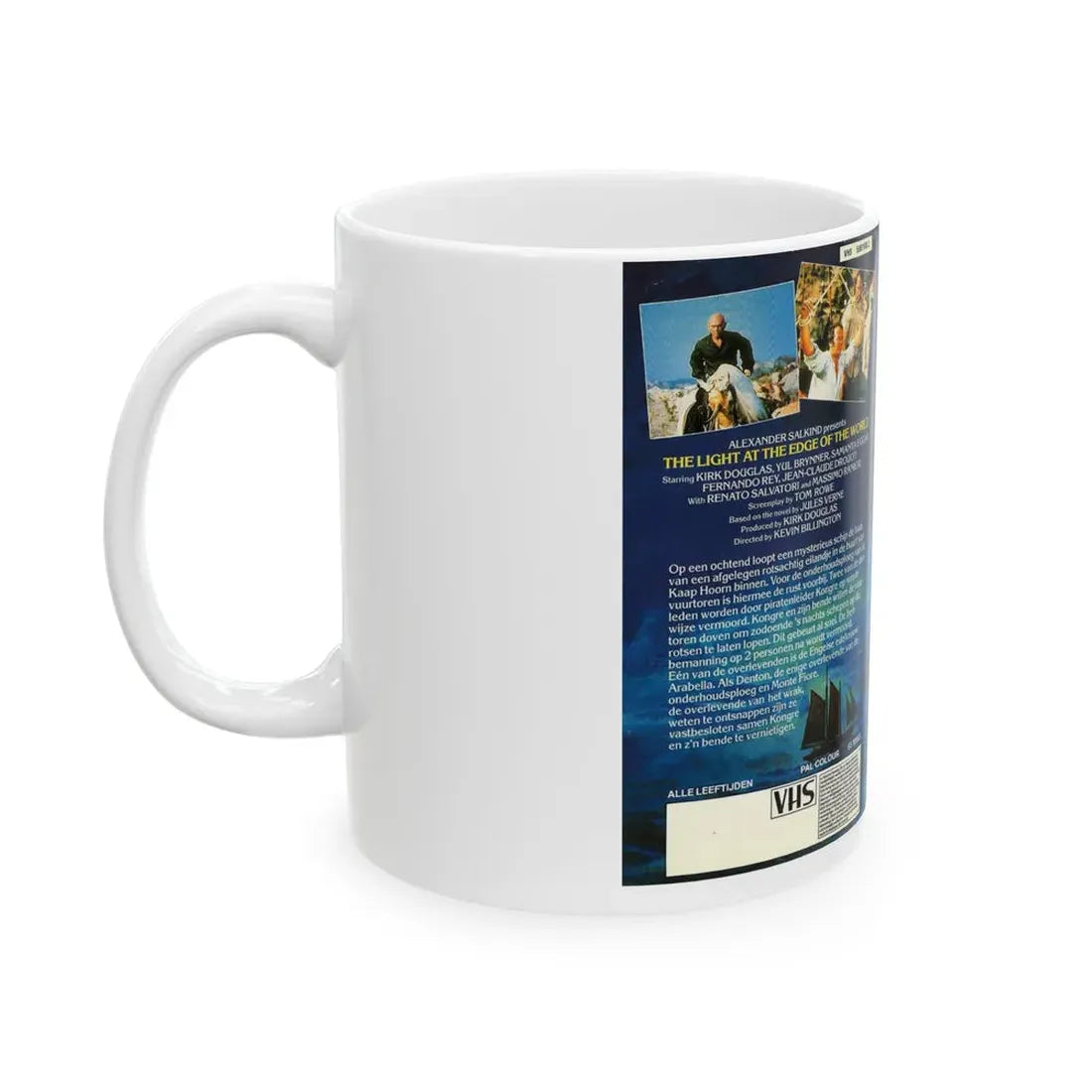 THE LIGHT AT THE EDGE OF THE WORLD (VHS COVER) - White Coffee Mug - Go Mug Yourself