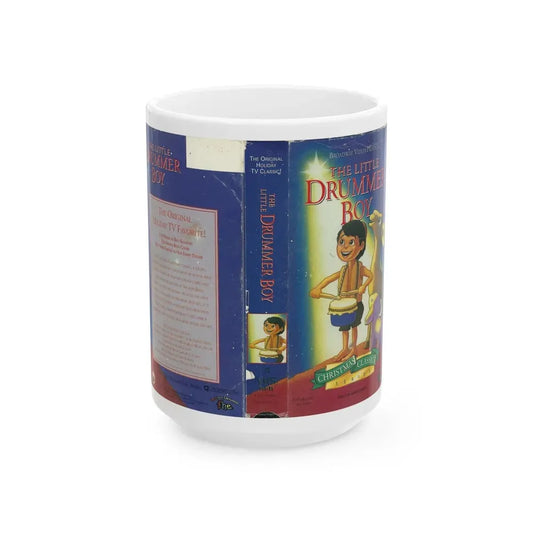THE LITTLE DRUMMER BOY (VHS COVER) - White Coffee Mug 15oz - Go Mug Yourself