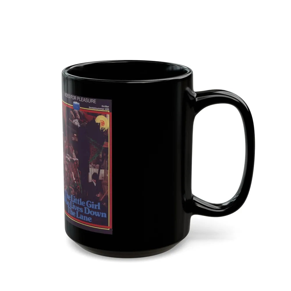 THE LITTLE GIRL WHO LIVES DOWN THE LANE (VHS COVER) - Black Coffee Mug-Go Mug Yourself