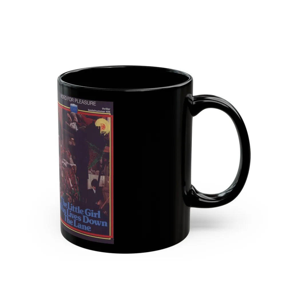 THE LITTLE GIRL WHO LIVES DOWN THE LANE (VHS COVER) - Black Coffee Mug-Go Mug Yourself