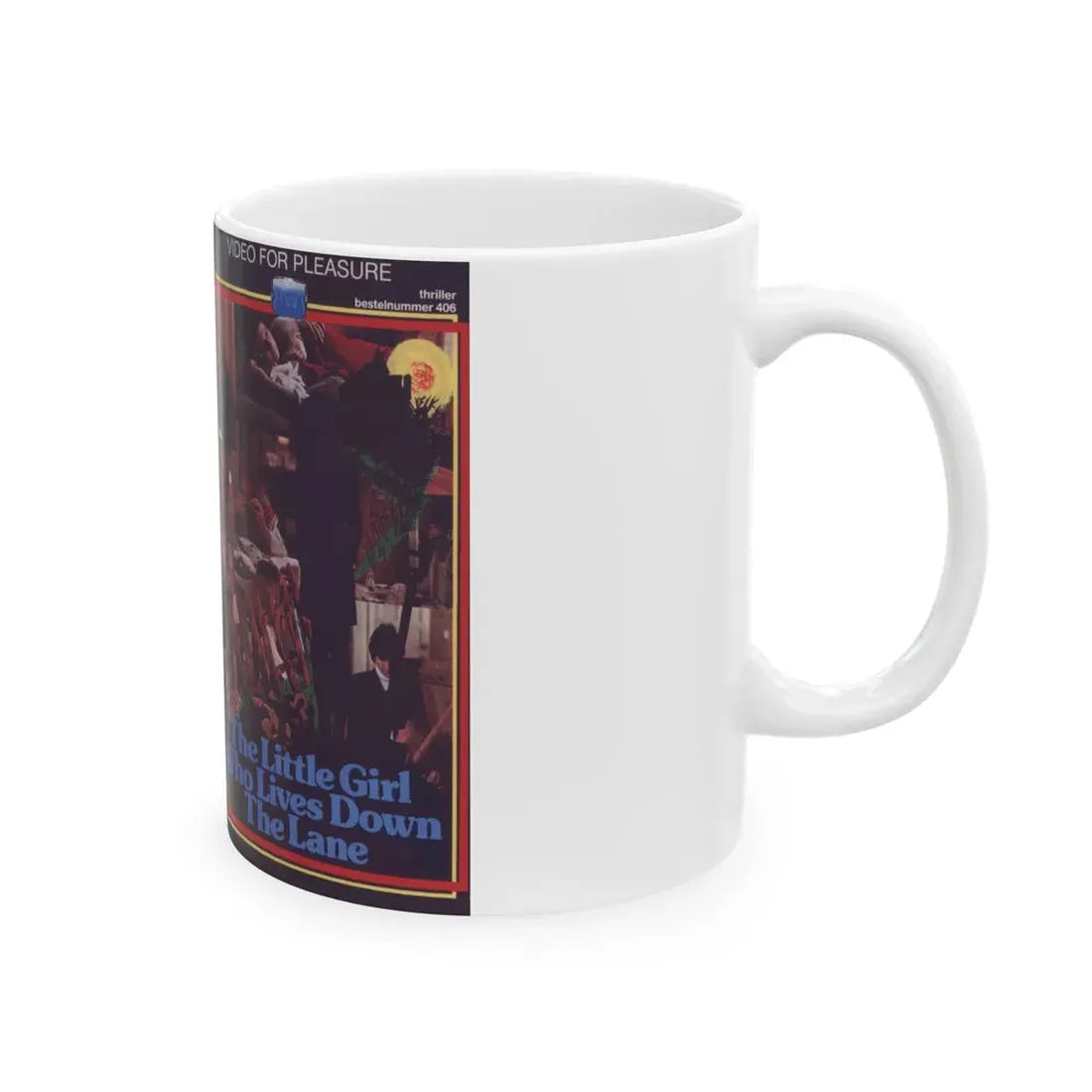 THE LITTLE GIRL WHO LIVES DOWN THE LANE (VHS COVER) - White Coffee Mug - Go Mug Yourself