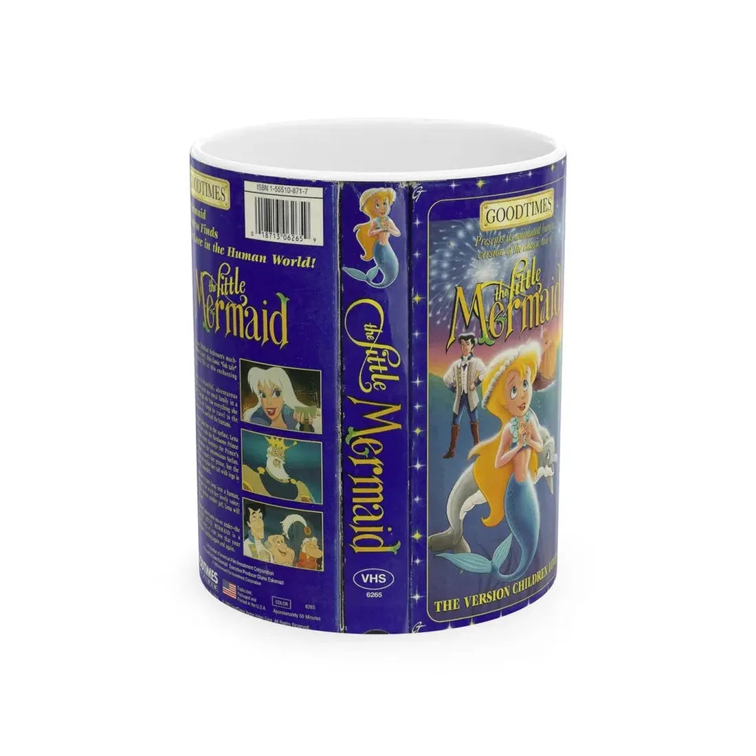 THE LITTLE MERMAID GOODTIMES VIDEO (VHS COVER) - White Coffee Mug 11oz - Go Mug Yourself
