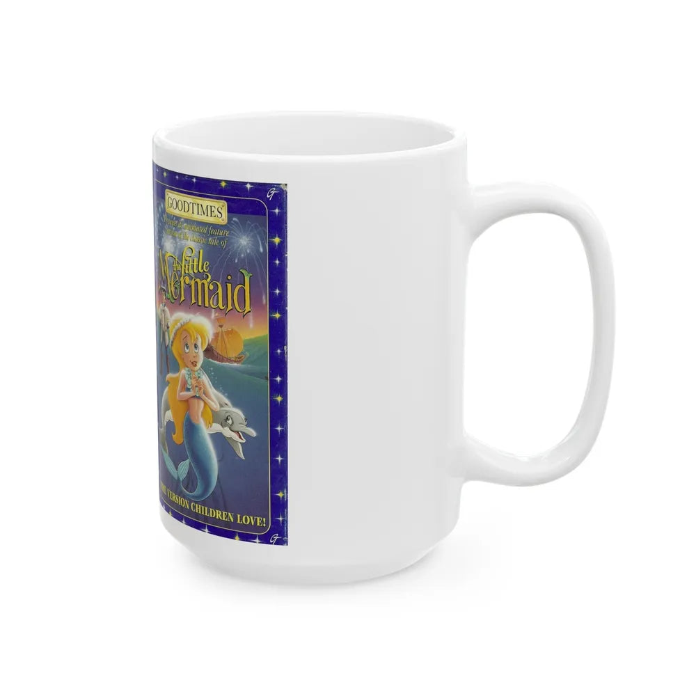 THE LITTLE MERMAID GOODTIMES VIDEO (VHS COVER) - White Coffee Mug-Go Mug Yourself