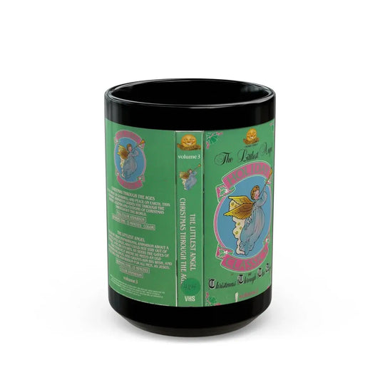 THE LITTLEST ANGEL CHRISTMAS THROUGH THE AGES (VHS COVER) - Black Coffee Mug 15oz - Go Mug Yourself