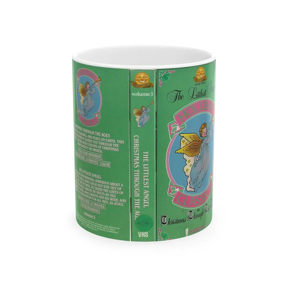 THE LITTLEST ANGEL CHRISTMAS THROUGH THE AGES (VHS COVER) - White Coffee Mug 11oz - Go Mug Yourself