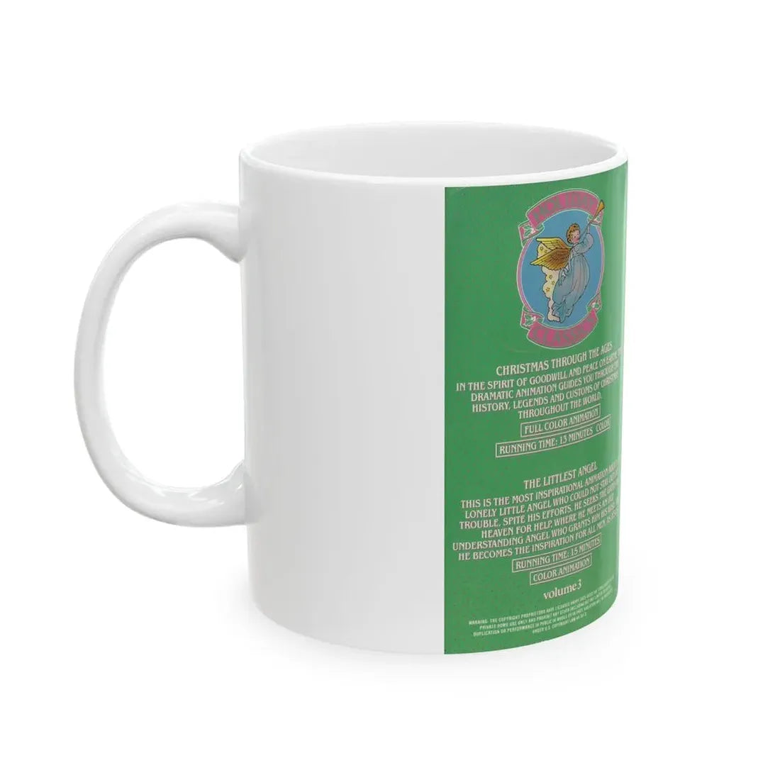 THE LITTLEST ANGEL CHRISTMAS THROUGH THE AGES (VHS COVER) - White Coffee Mug - Go Mug Yourself