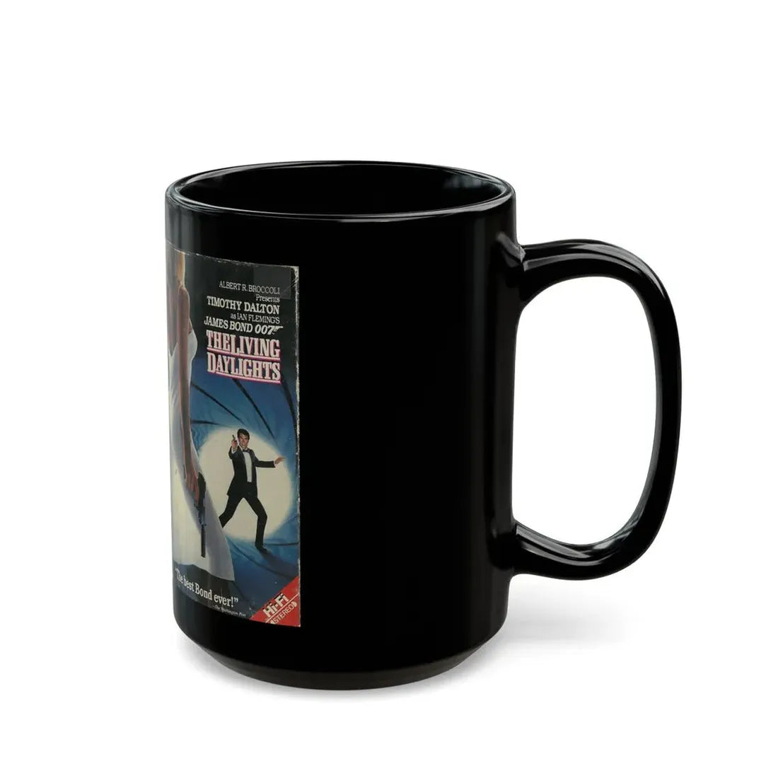 THE LIVING DAYLIGHTS JAMES BOND 007 (VHS COVER) - Black Coffee Mug - Go Mug Yourself