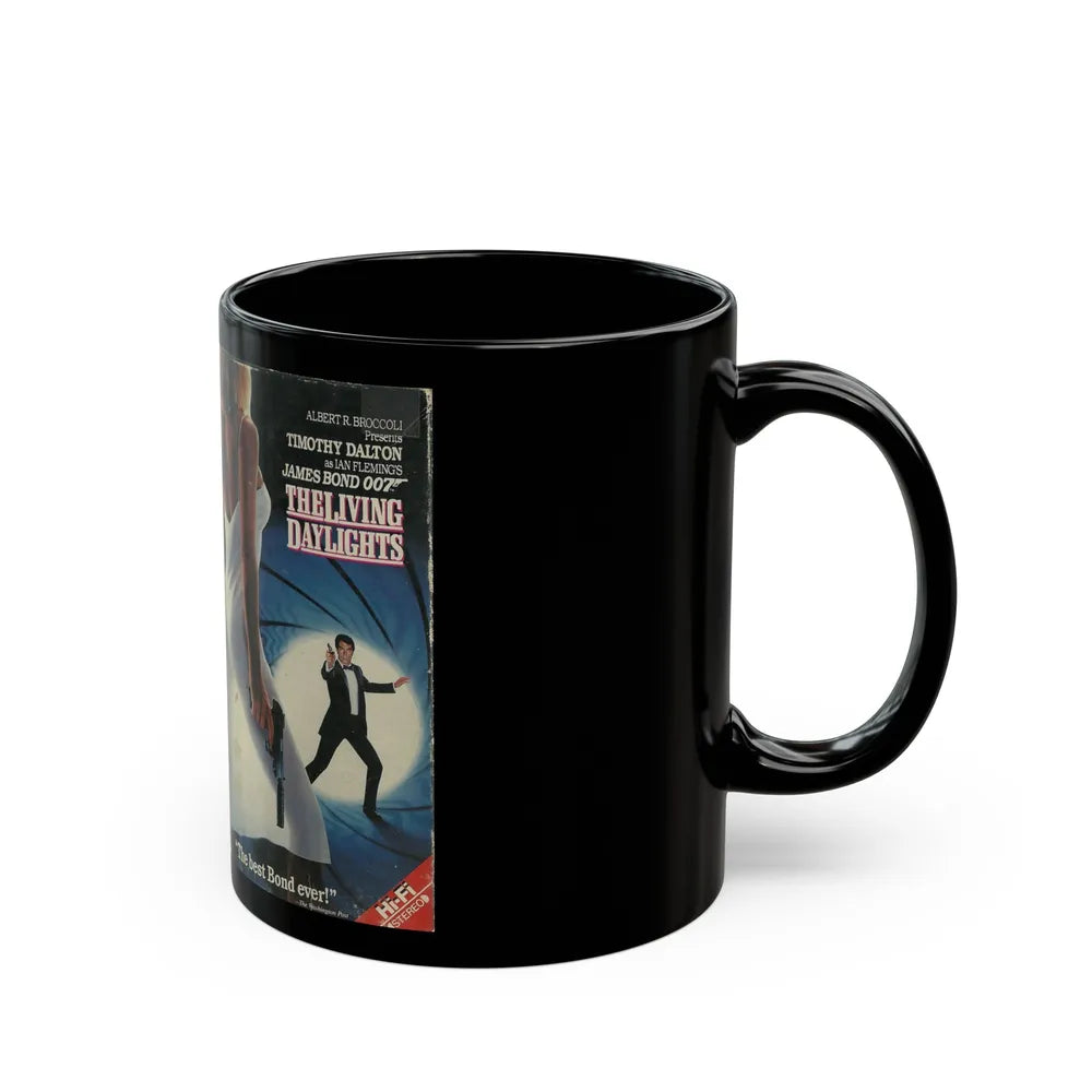 THE LIVING DAYLIGHTS JAMES BOND 007 (VHS COVER) - Black Coffee Mug-Go Mug Yourself