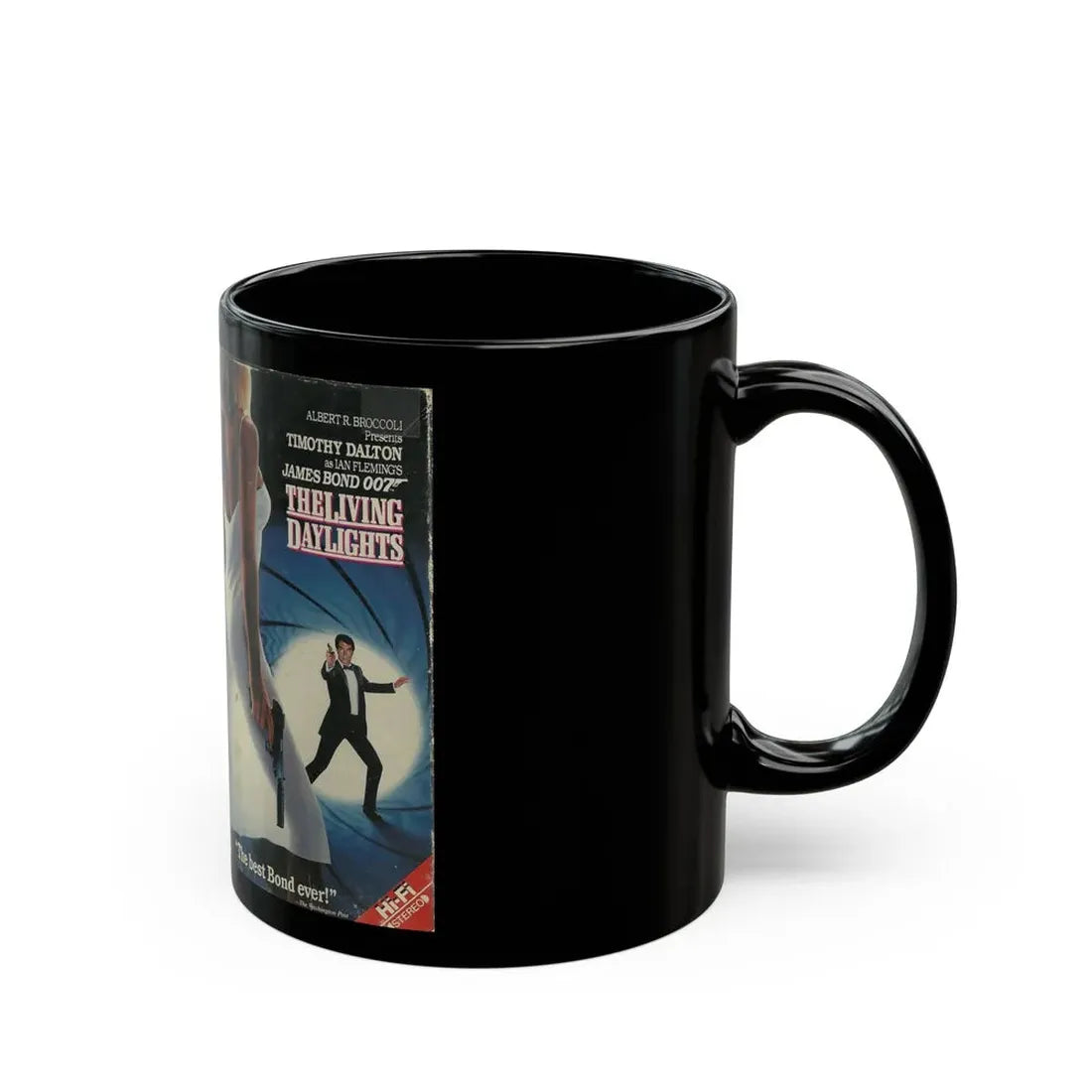 THE LIVING DAYLIGHTS JAMES BOND 007 (VHS COVER) - Black Coffee Mug - Go Mug Yourself