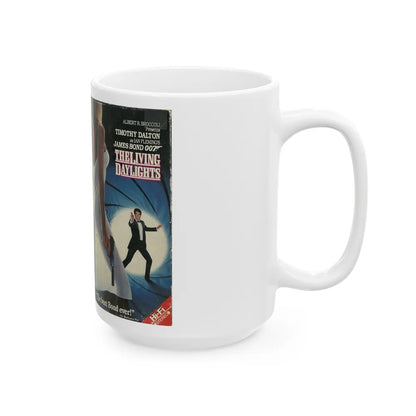 THE LIVING DAYLIGHTS JAMES BOND 007 (VHS COVER) - White Coffee Mug-Go Mug Yourself