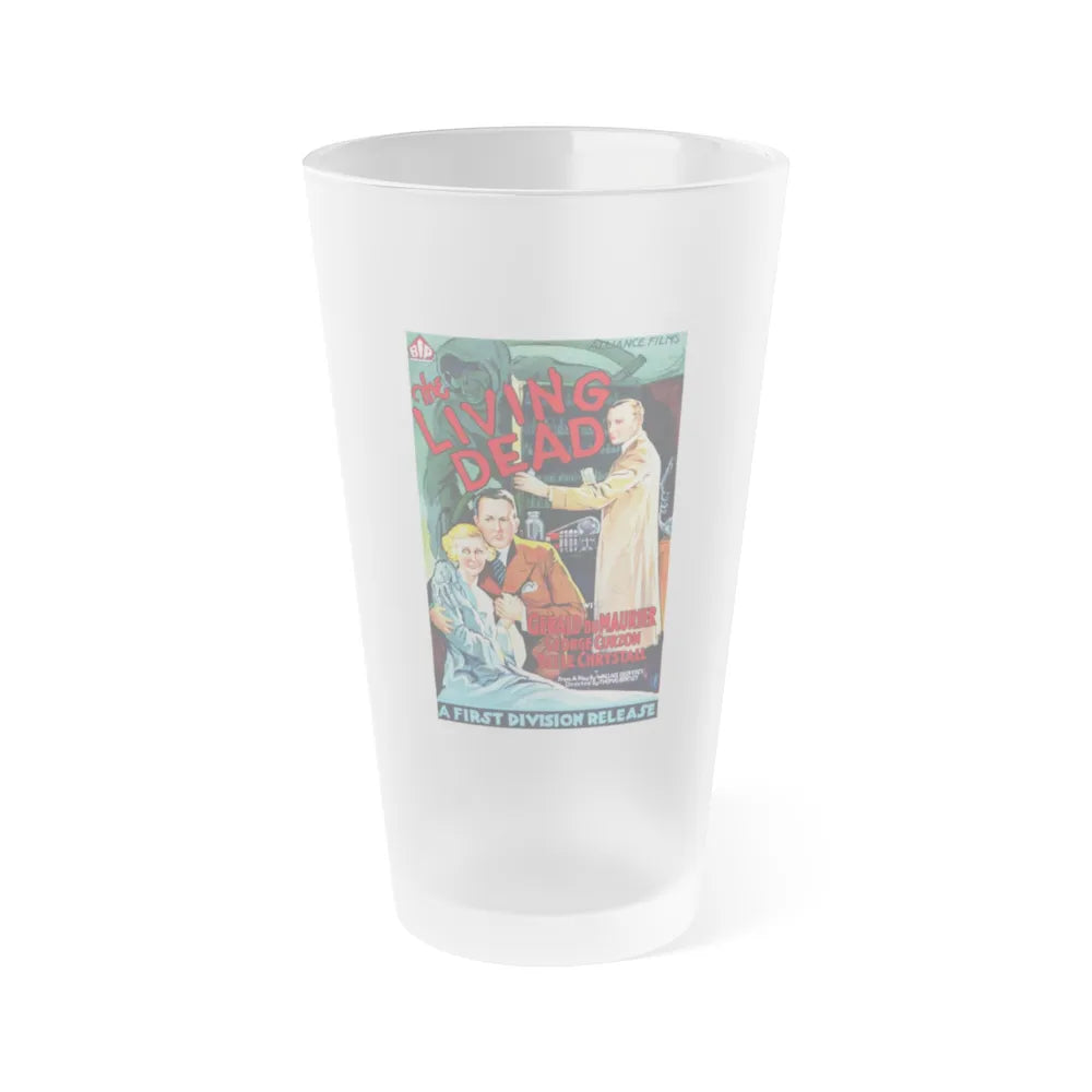 THE LIVING DEAD 1934 Movie Poster - Frosted Pint Glass 16oz-16oz-Frosted-Go Mug Yourself