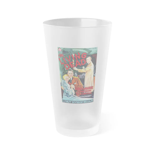 THE LIVING DEAD 1934 Movie Poster - Frosted Pint Glass 16oz-16oz-Frosted-Go Mug Yourself