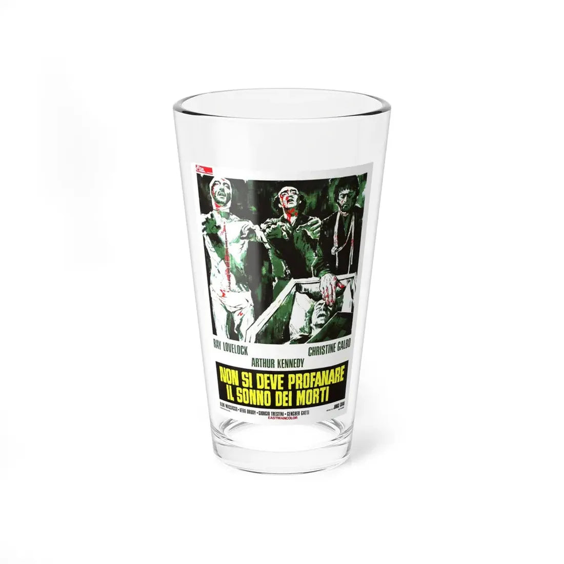 THE LIVING DEAD AT THE MANCHESTER MORGUE 1974 Movie Poster - Pint Glass 16oz 16oz - Go Mug Yourself