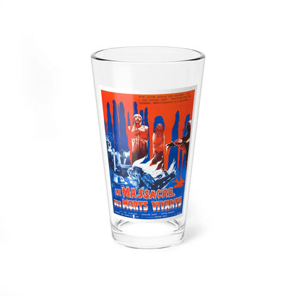 THE LIVING DEAD AT THE MANCHESTER MORGUE (FRENCH) 1974 Movie Poster - Pint Glass 16oz-16oz-Go Mug Yourself