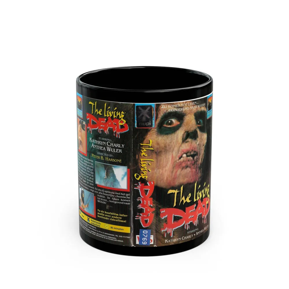 THE LIVING DEAD KATHRYN CHARLY (VHS COVER) - Black Coffee Mug-11oz-Go Mug Yourself