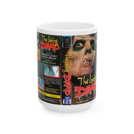 THE LIVING DEAD KATHRYN CHARLY (VHS COVER) - White Coffee Mug-15oz-Go Mug Yourself