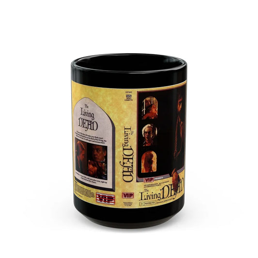 THE LIVING DEAD VIP (VHS COVER) - Black Coffee Mug-15oz-Go Mug Yourself