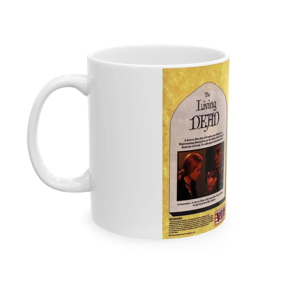 THE LIVING DEAD VIP (VHS COVER) - White Coffee Mug - Go Mug Yourself