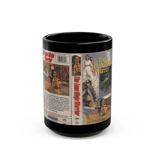 THE LONE NINJA WARRIOR (VHS COVER) - Black Coffee Mug 15oz - Go Mug Yourself