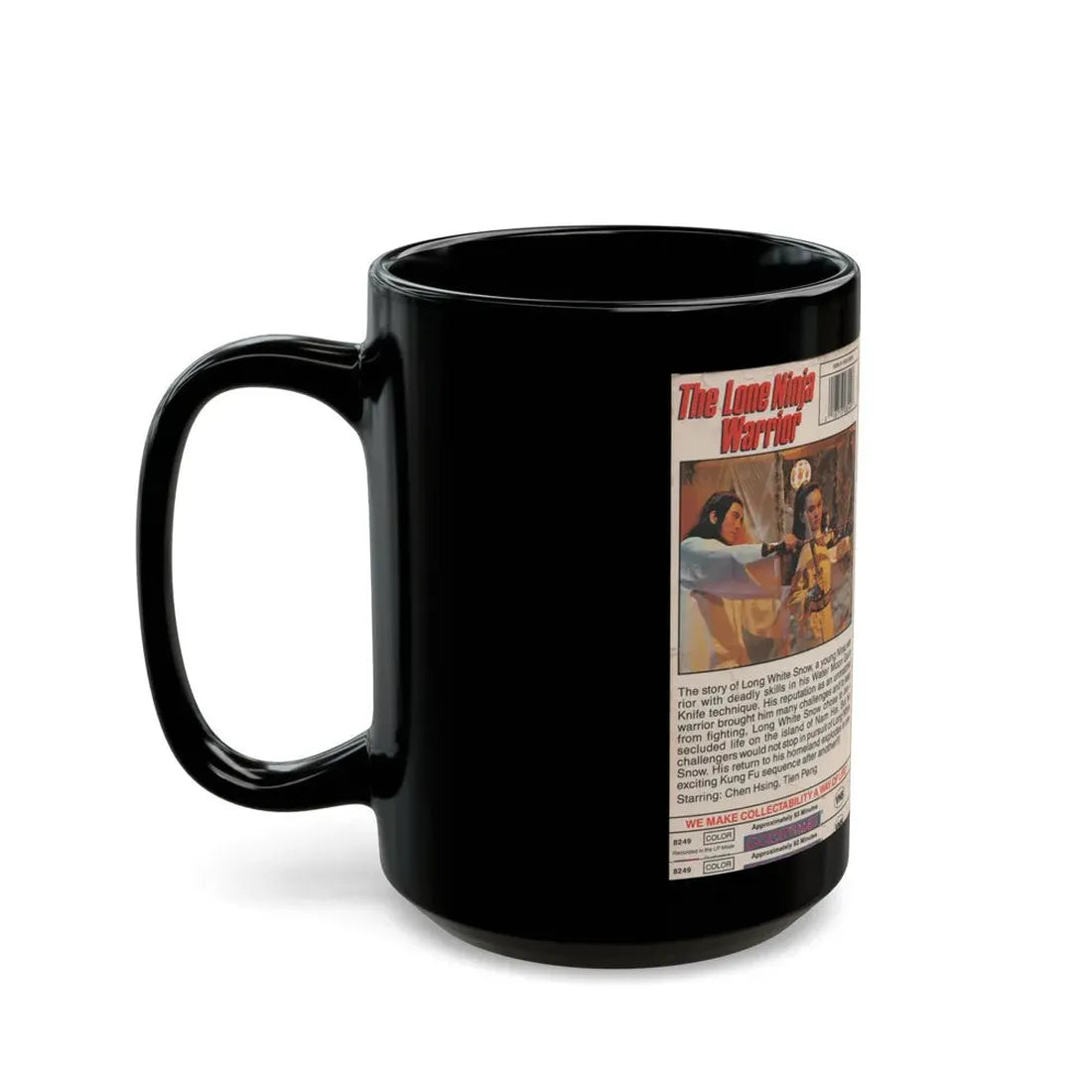 THE LONE NINJA WARRIOR (VHS COVER) - Black Coffee Mug - Go Mug Yourself