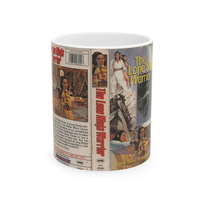 THE LONE NINJA WARRIOR (VHS COVER) - White Coffee Mug 11oz - Go Mug Yourself