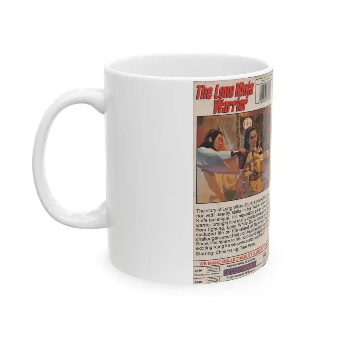 THE LONE NINJA WARRIOR (VHS COVER) - White Coffee Mug - Go Mug Yourself