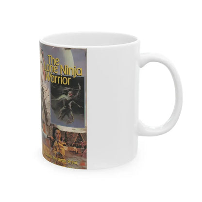 THE LONE NINJA WARRIOR (VHS COVER) - White Coffee Mug - Go Mug Yourself