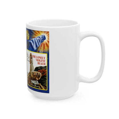 THE LONELY VIOLENT BEACH (VHS COVER) - White Coffee Mug - Go Mug Yourself