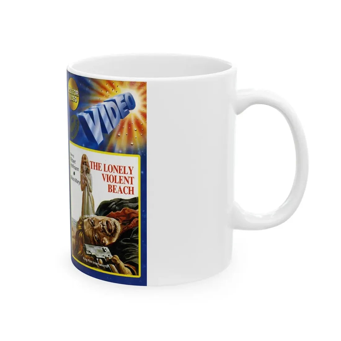 THE LONELY VIOLENT BEACH (VHS COVER) - White Coffee Mug - Go Mug Yourself