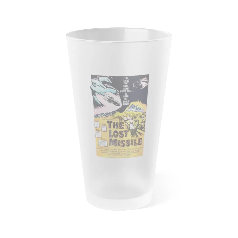 THE LOST MISSILE 1958 Movie Poster - Frosted Pint Glass 16oz-16oz-Frosted-Go Mug Yourself