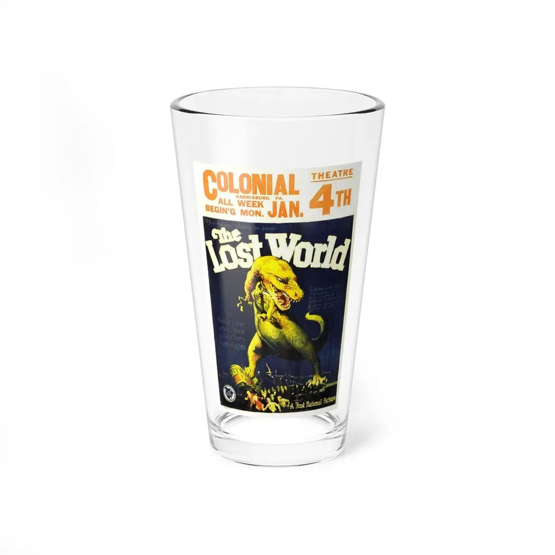 THE LOST WORLD 1960 Movie Poster - Pint Glass 16oz 16oz - Go Mug Yourself
